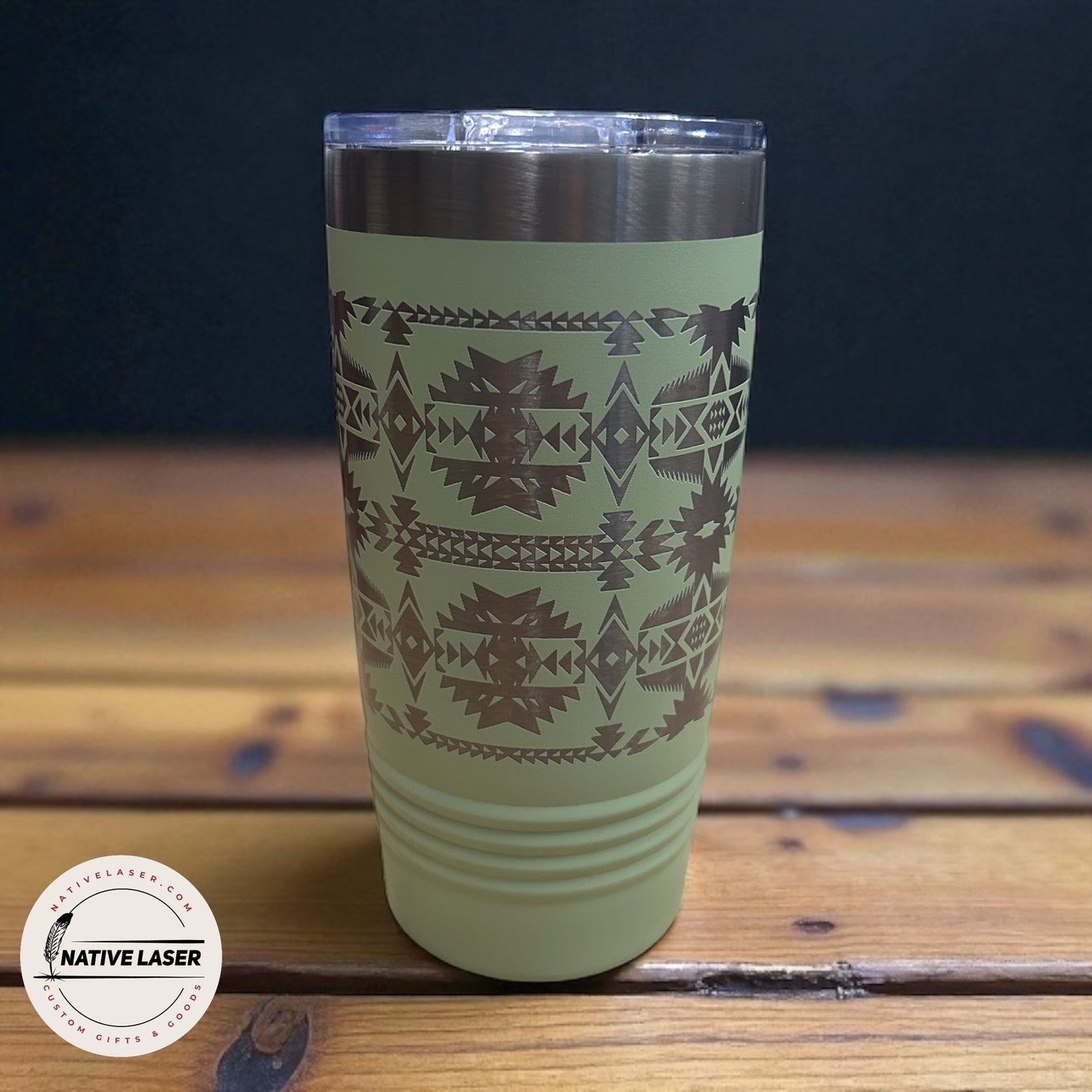 "Native Design 1" Tumbler β 20oz Stainless Steel Insulated Travel Mug