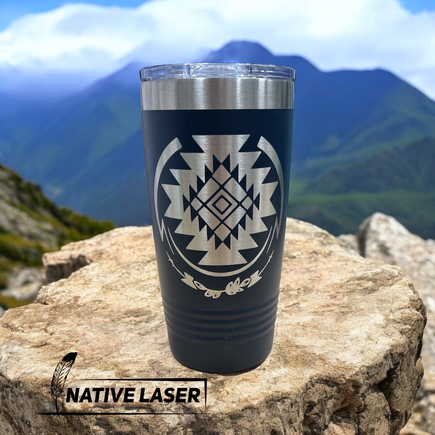 "Native Design 4" Tumbler β 20oz Stainless Steel Insulated Travel Mug