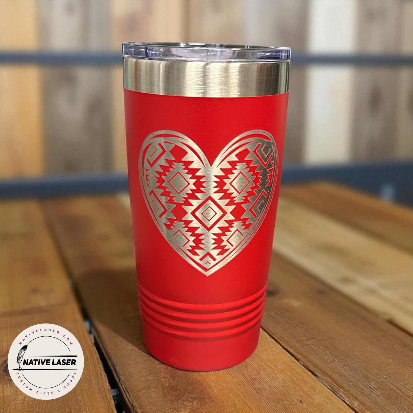 "Native Heart" Tumbler β 20oz Stainless Steel Insulated Travel Mug