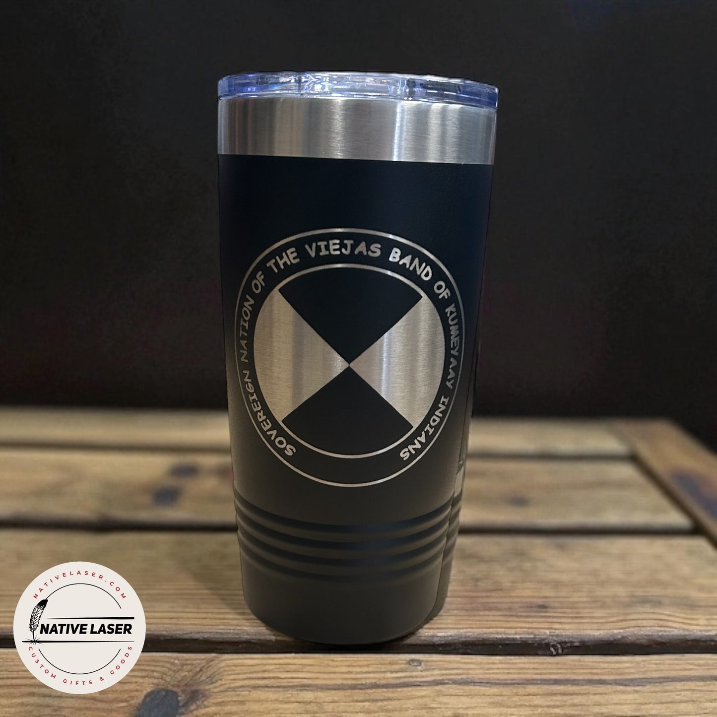 "Viejas Tribe" Tumbler β 20oz Stainless Steel Insulated Travel Mug