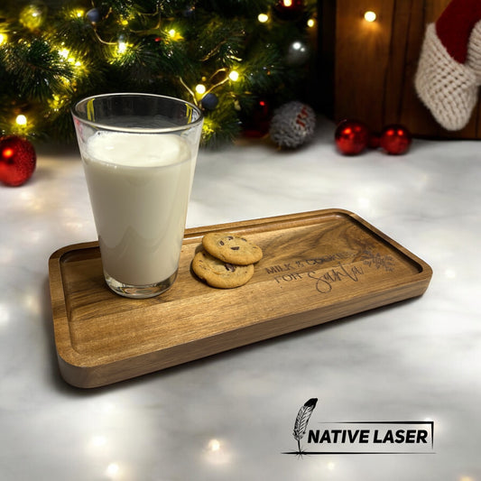 Milk and Cookies for Santa Tray