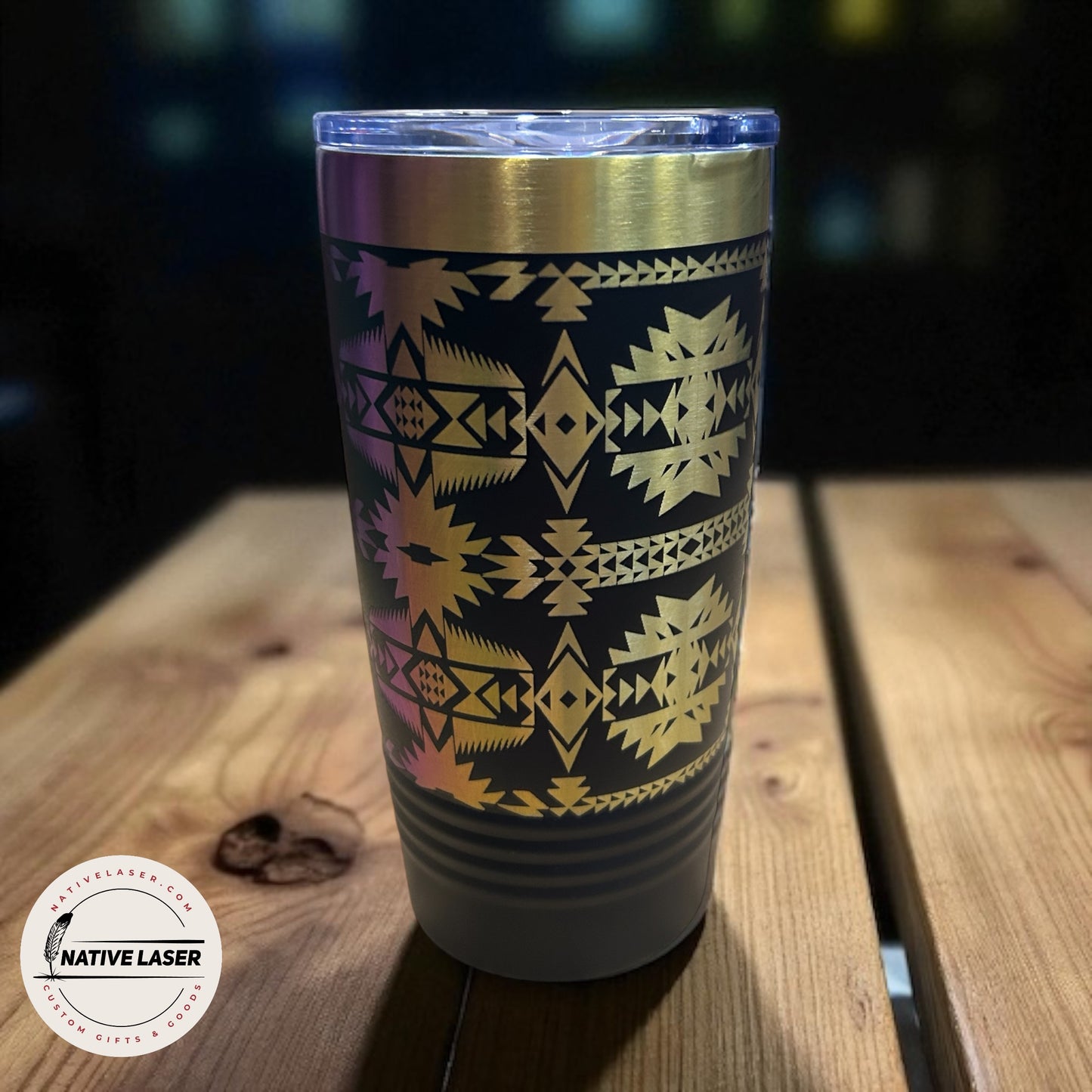 "Native Design 1" Tumbler – 20oz Stainless Steel Insulated Travel Mug