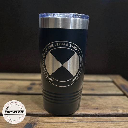 "Viejas Tribe" Tumbler – 20oz Stainless Steel Insulated Travel Mug